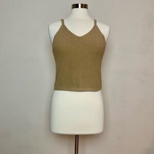 Tobacco Frye Ribbed Knit Women's Tank Top  Sz M